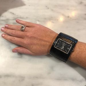 Badgley Mischka snakeskin bracelet-watch